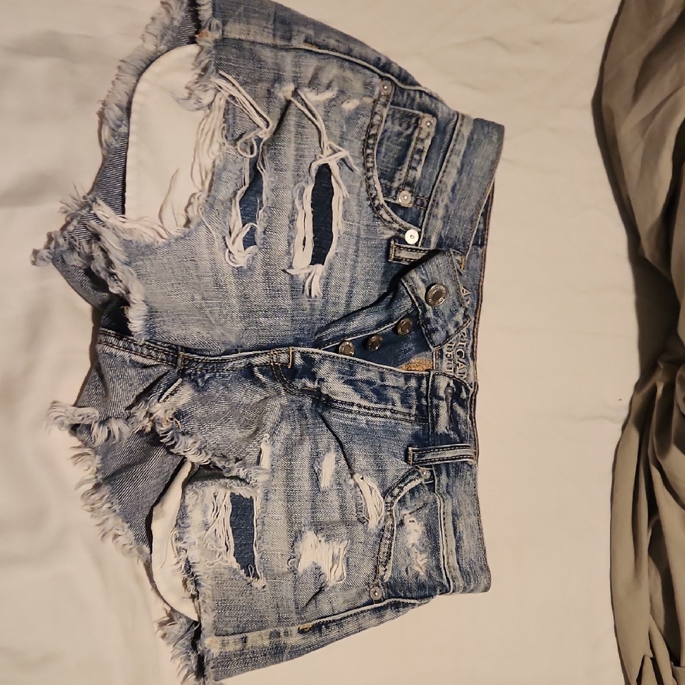 Distressed Denim Shorts - Picture 2 of 8